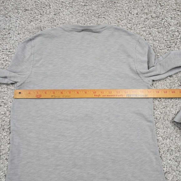 American Giant Womens Gray Henley Long Sleeve Shirt Size M Minimalist Casual - Picture 6 of 9